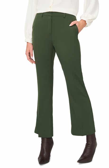 Tailored High Waist Ankle Flare Leg Pants
