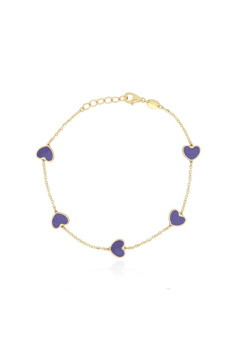 Amethyst Heart Station Bracelet, Main, color, Amethyst