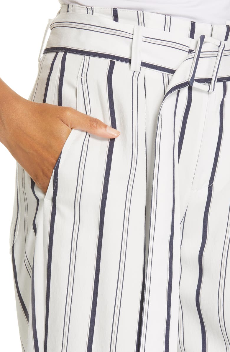 Vince Belted Stripe Pants, Alternate, color, 