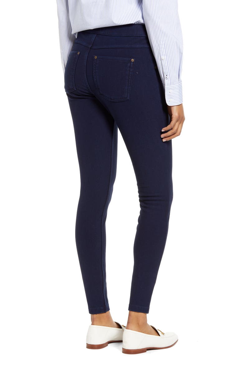 Fleece Lined Denim Leggings, Alternate, color, INK WASH