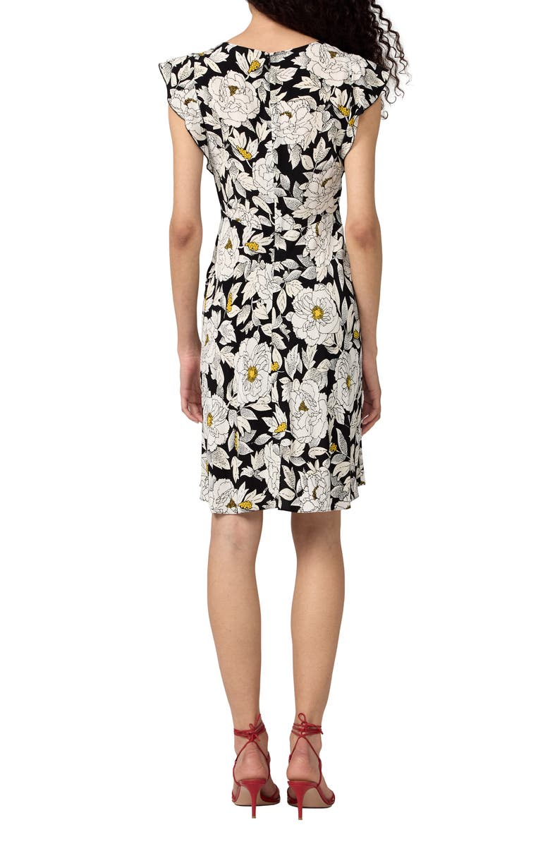 Diane von Furstenberg Manuella Floral Dress, Alternate, color, Biba Rose Black