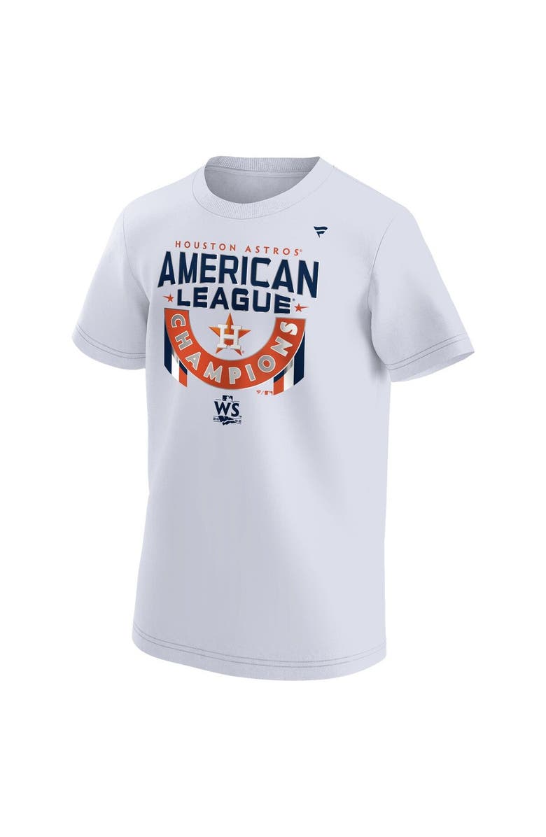FANATICS Youth Fanatics Branded White Houston Astros 2022 American League Champions Locker Room T-Shirt, Alternate, color, 