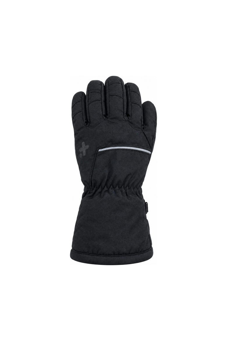Kids' Reflective Water-Resistant Ski Glove, Alternate, color, Black with Reflective Stripe