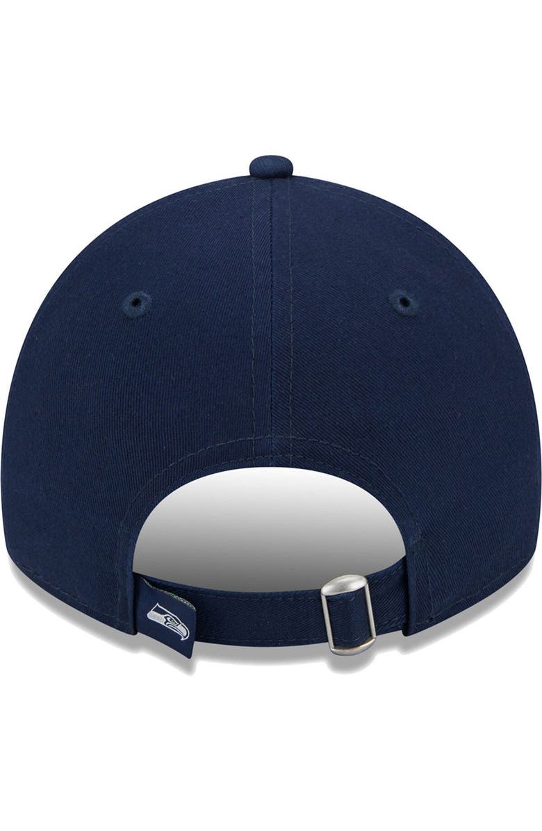 New Era Women's New Era College Navy Seattle Seahawks Leaves 9TWENTY Adjustable Hat, Alternate, color, Navy
