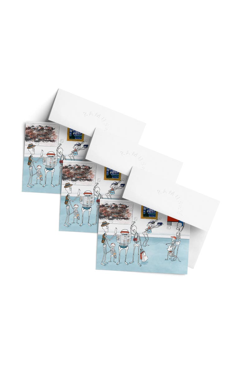 Fall/Halloween Greeting Card Pack Sets (3 ct) Skeleton Tour, Main, color, Multi-Pack