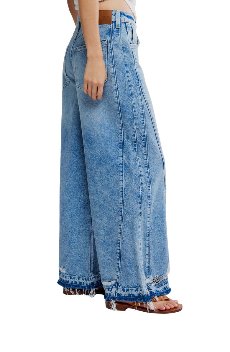 Free People Apollo Wide Leg Jeans, Alternate, color, Streamline