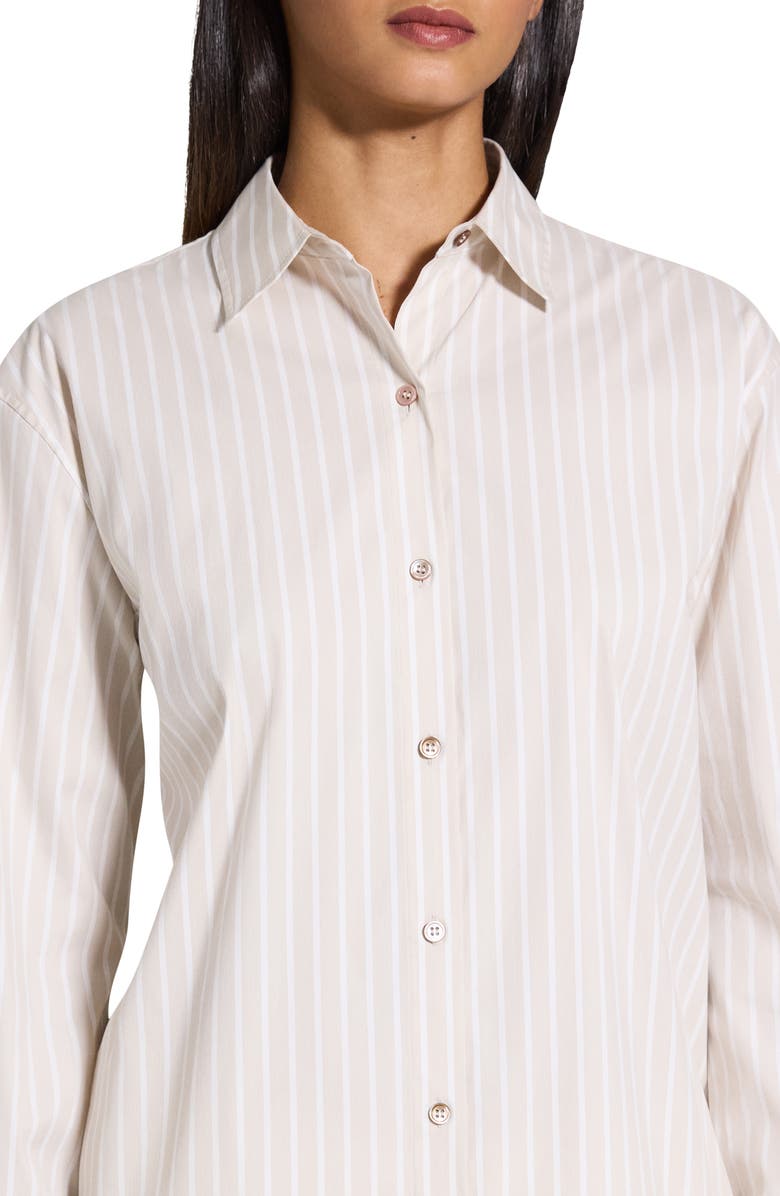 Theory Stripe Cotton Button-Up Shirt, Alternate, color, Sdmu