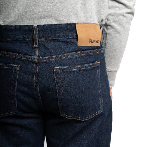 Peter Manning Pmnyc Jeans Slim Fit In Dark Indigo Wash - Short