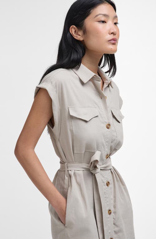 BARBOUR BARBOUR BIRDIE COTTON & LINEN MAXI SHIRTDRESS