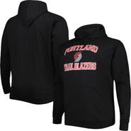 PROFILE Men's Black Portland Trail Blazers Big & Tall Heart & Soul Pullover Hoodie