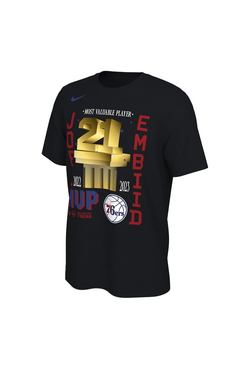 Nike Men's Nike Joel Embiid Black Philadelphia 76ers 2023 NBA MVP T-Shirt, Alternate, color, 