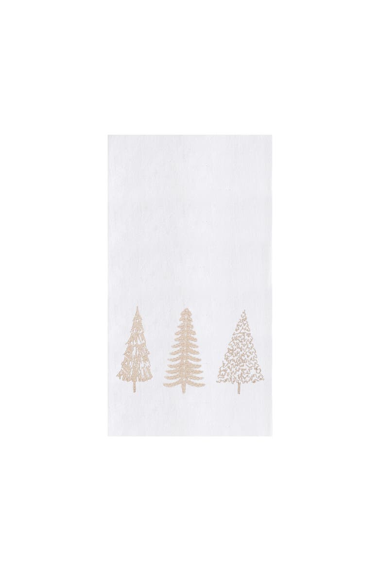 Winter Trees Christmas Dishtowel, Main, color, Gold