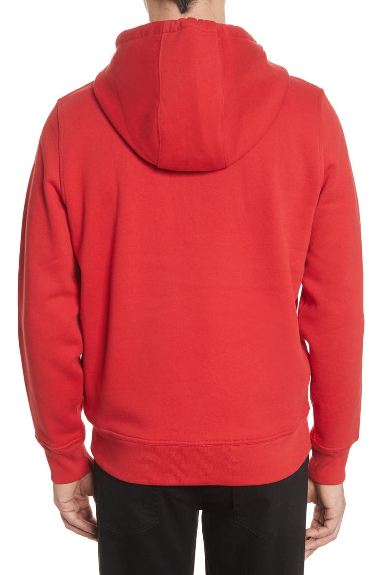 Fordson Fleece Hoodie, Alternate, color, MILITARY RED