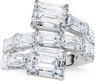 Bliss Diamond 6 1/2Ct Emerald Cut Diamond Ring Gold Women's Right Hand Anniversary Band