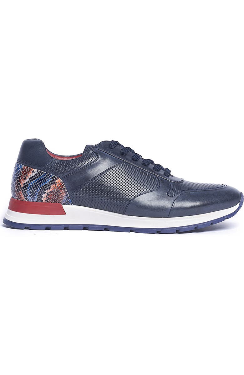 CARLOS SANTANA Hazel Snake Print Sneaker, Alternate, color, Navy