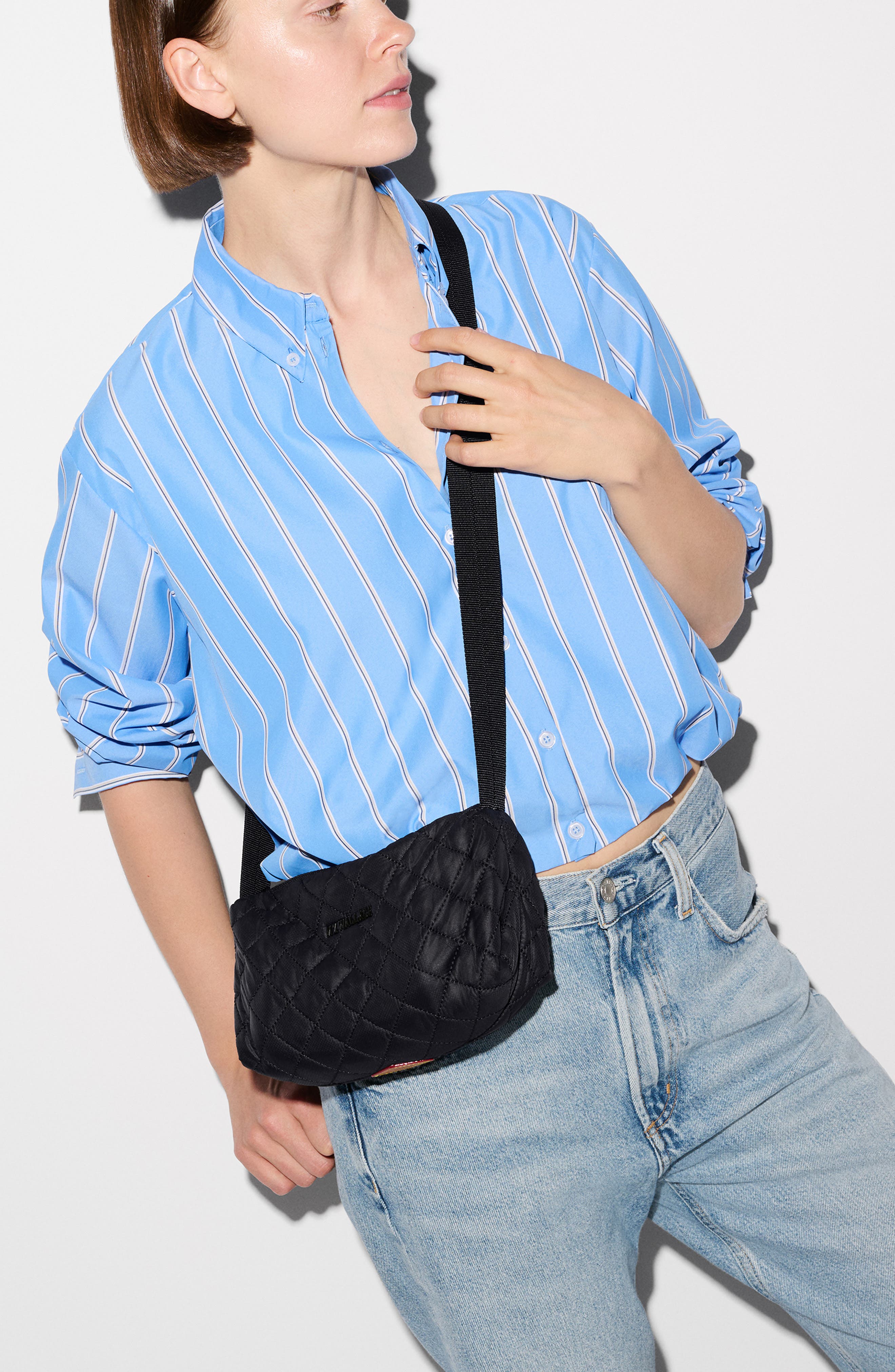 Metro Boxy Crossbody Bag, Alternate, color, BLACK