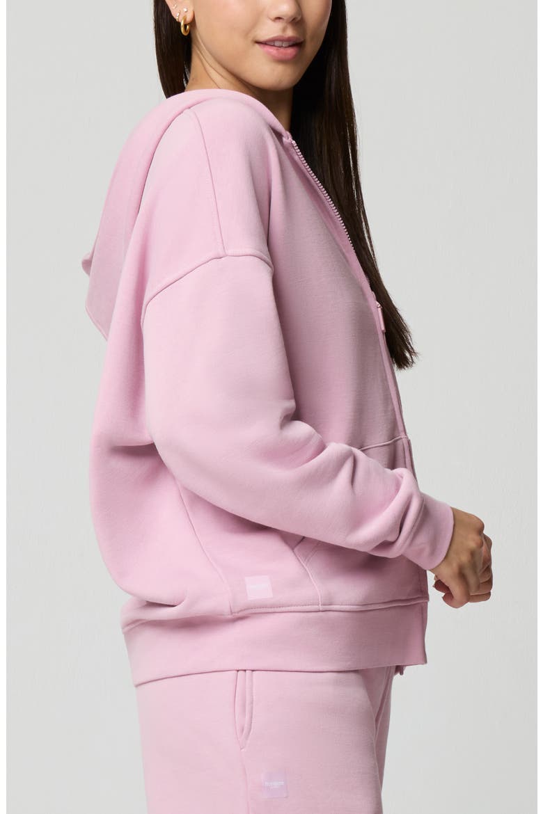 Cozy Crush Oversize Zip Hoodie, Alternate, color, DAWN PINK