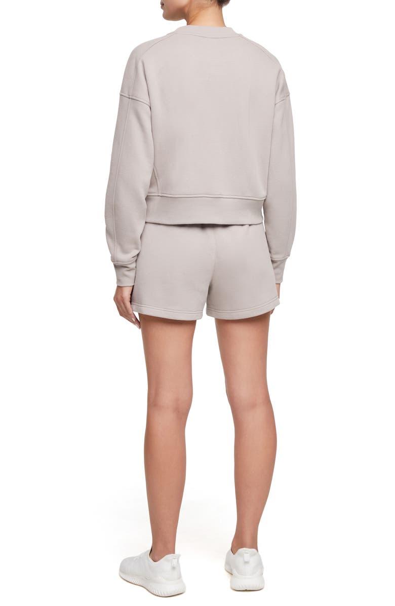 BALANCE COLLECTION Wren Fleece Sweatshirt & Shorts Set, Alternate, color, Atmosphere