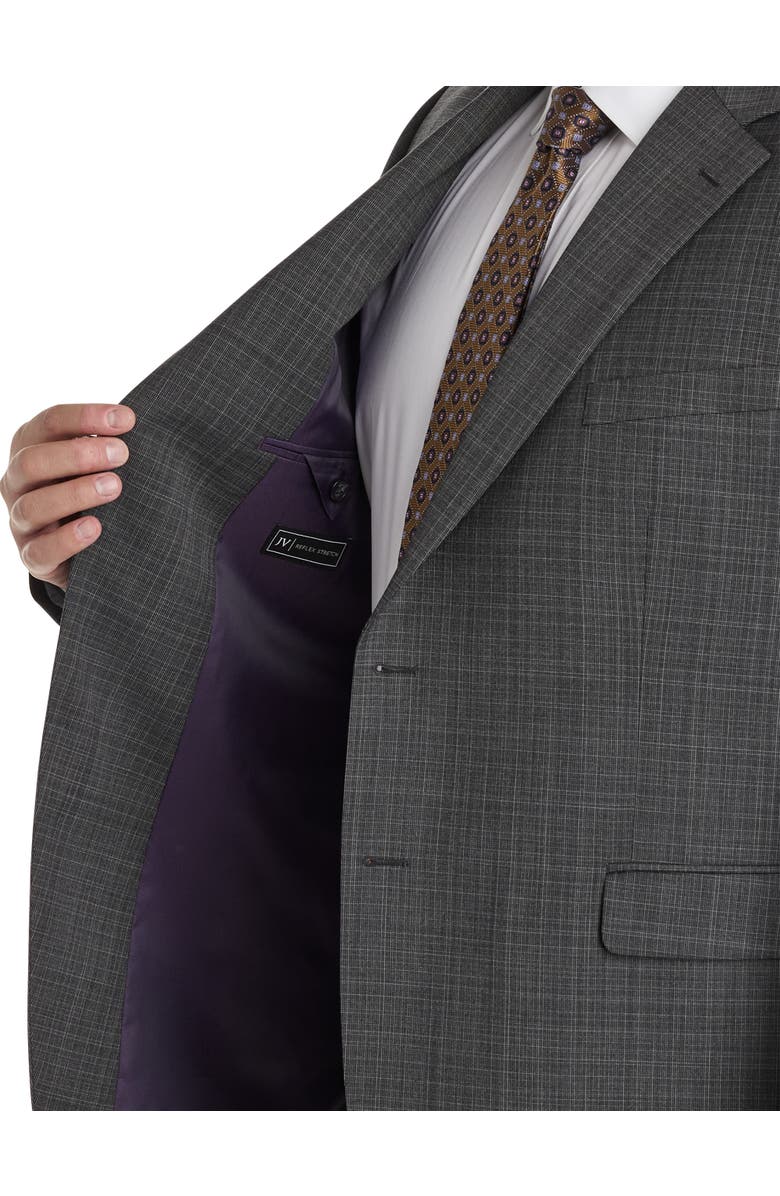 JV Reflex Big & Tall Micro Grid Suit Jacket, Alternate, color, Charcoal