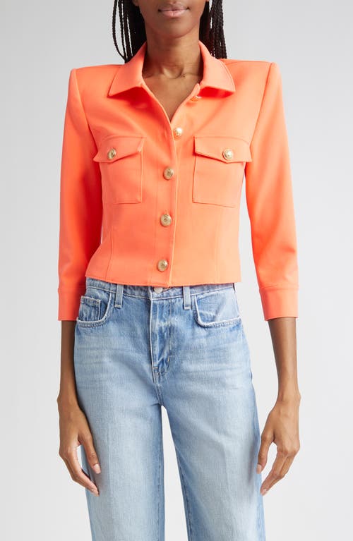 L Agence Kumi Cropped Fitted Jacket