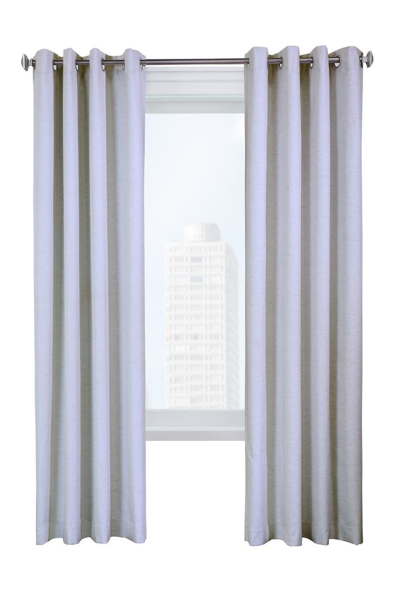 Set of 2 Noise Reducing Indoor Curtain Panels, Main, color, WHITE