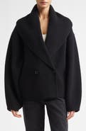 TOTEME Shawl Collar Wool Rib Cardigan