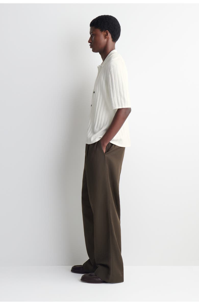COS Ribbed-knit Cotton Shirt, Alternate, color, White