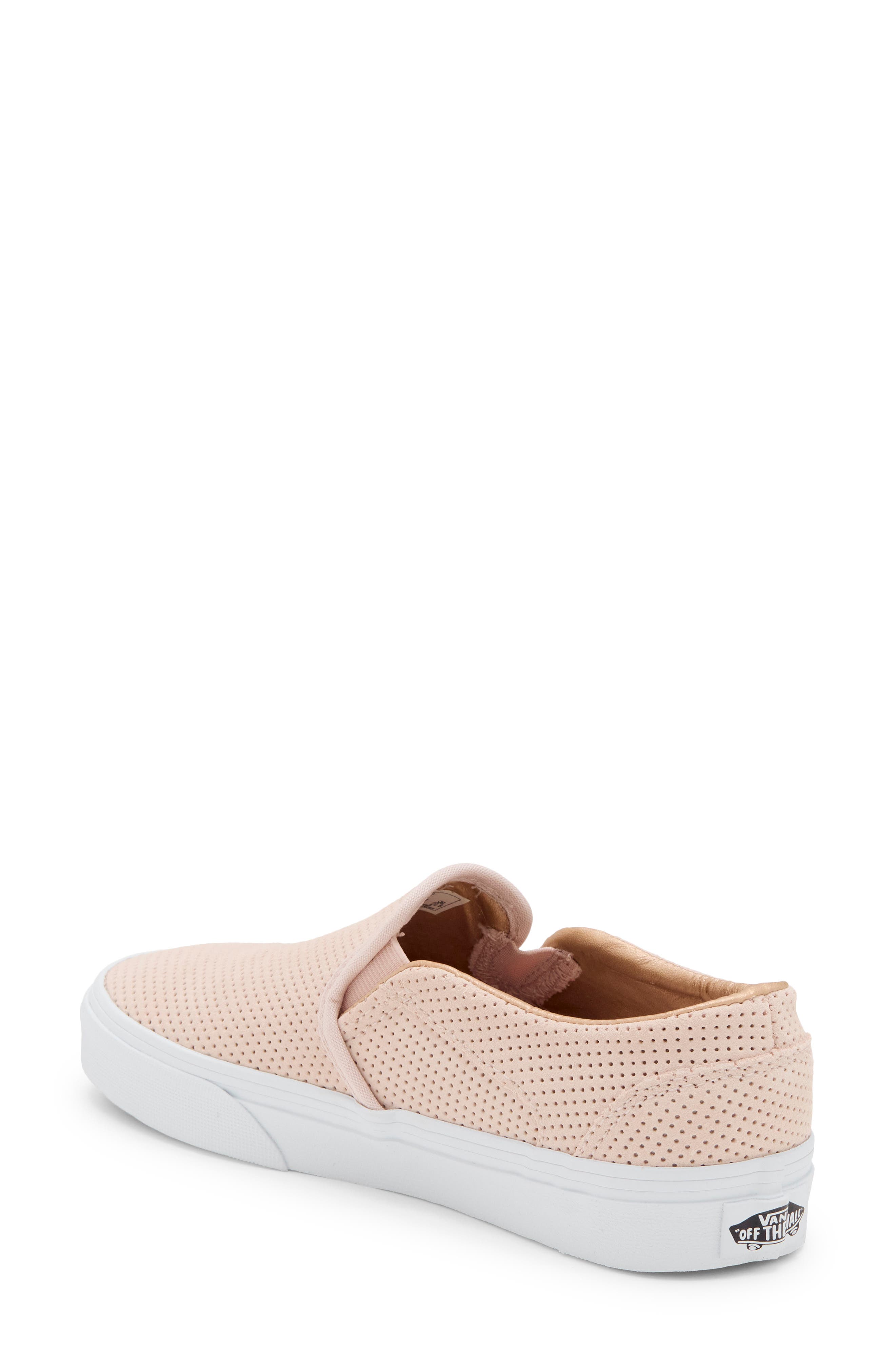 Asher Perforated Slip-On Shoe, Alternate, color, PERF SEPIA ROSE TR