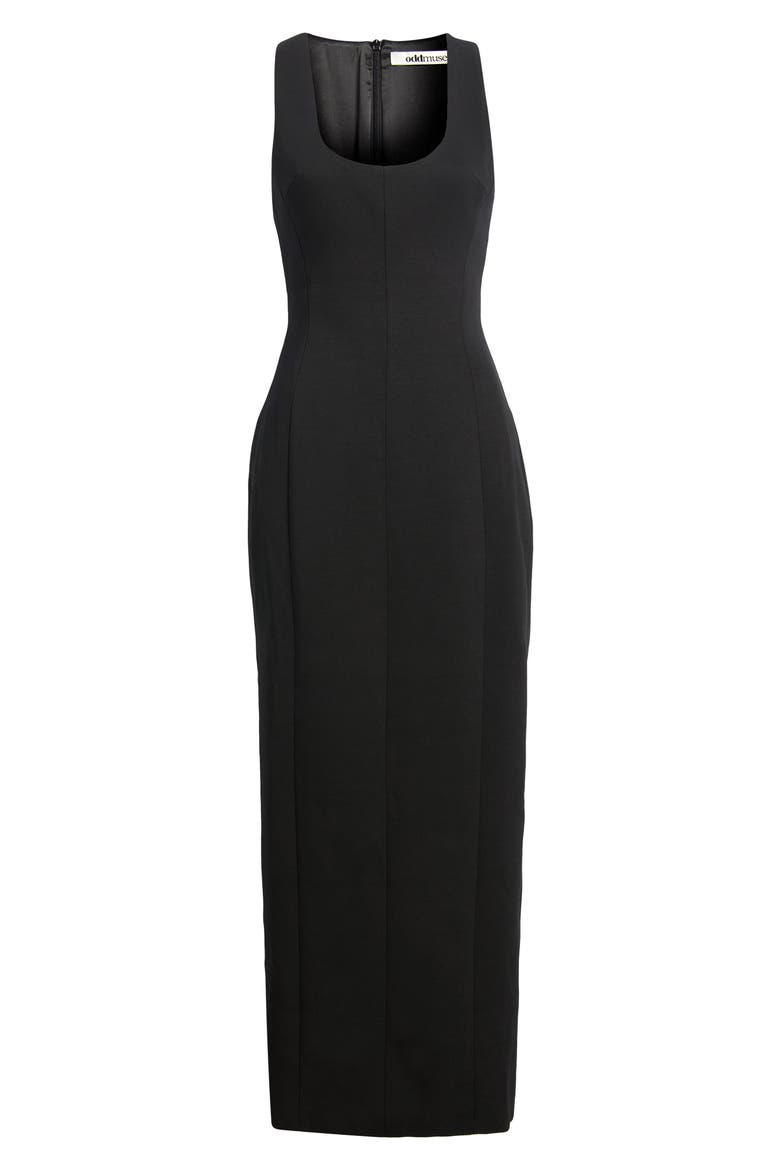 Seamed Pencil Dress, Alternate, color, BLACK