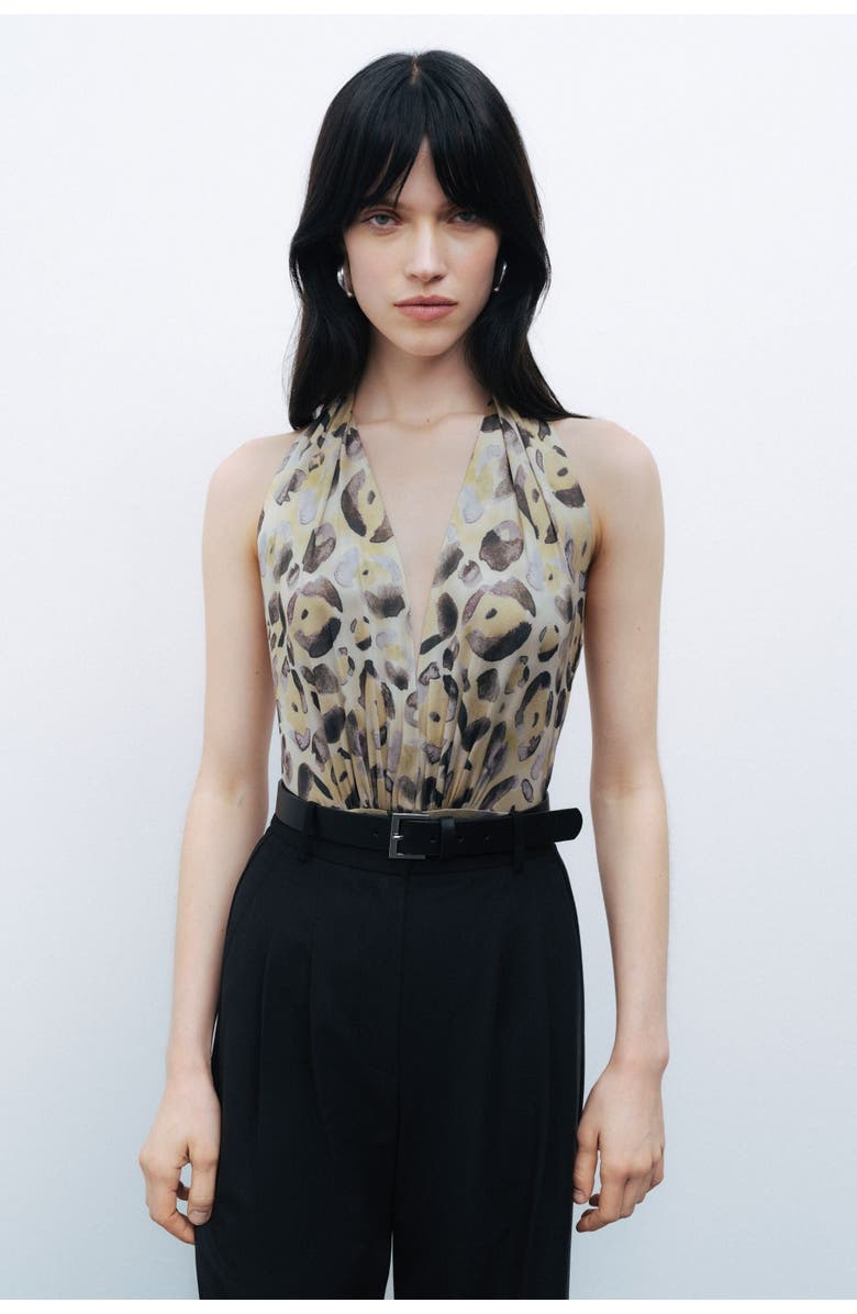 Nocturne Halter Neck Bodysuit, Alternate, color, 