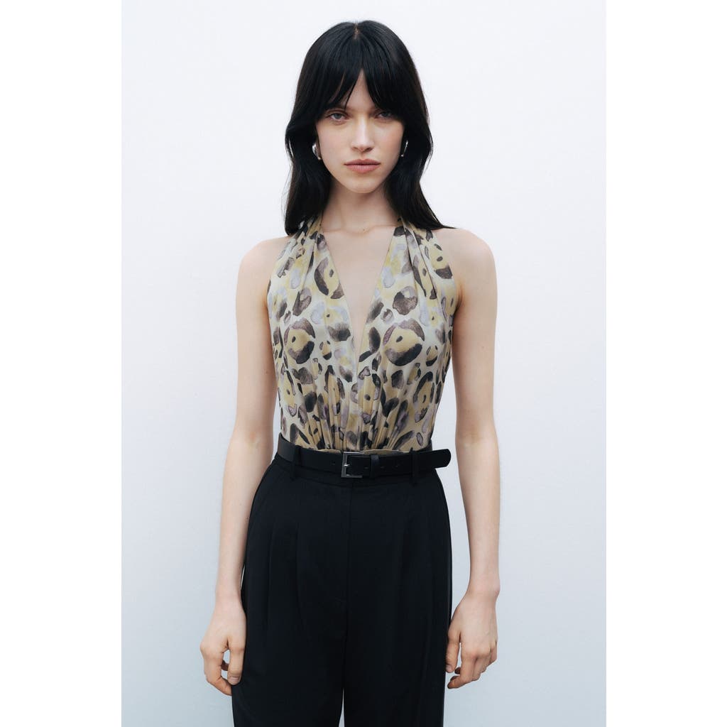 Nocturne Halter Neck Bodysuit In Multi-colored