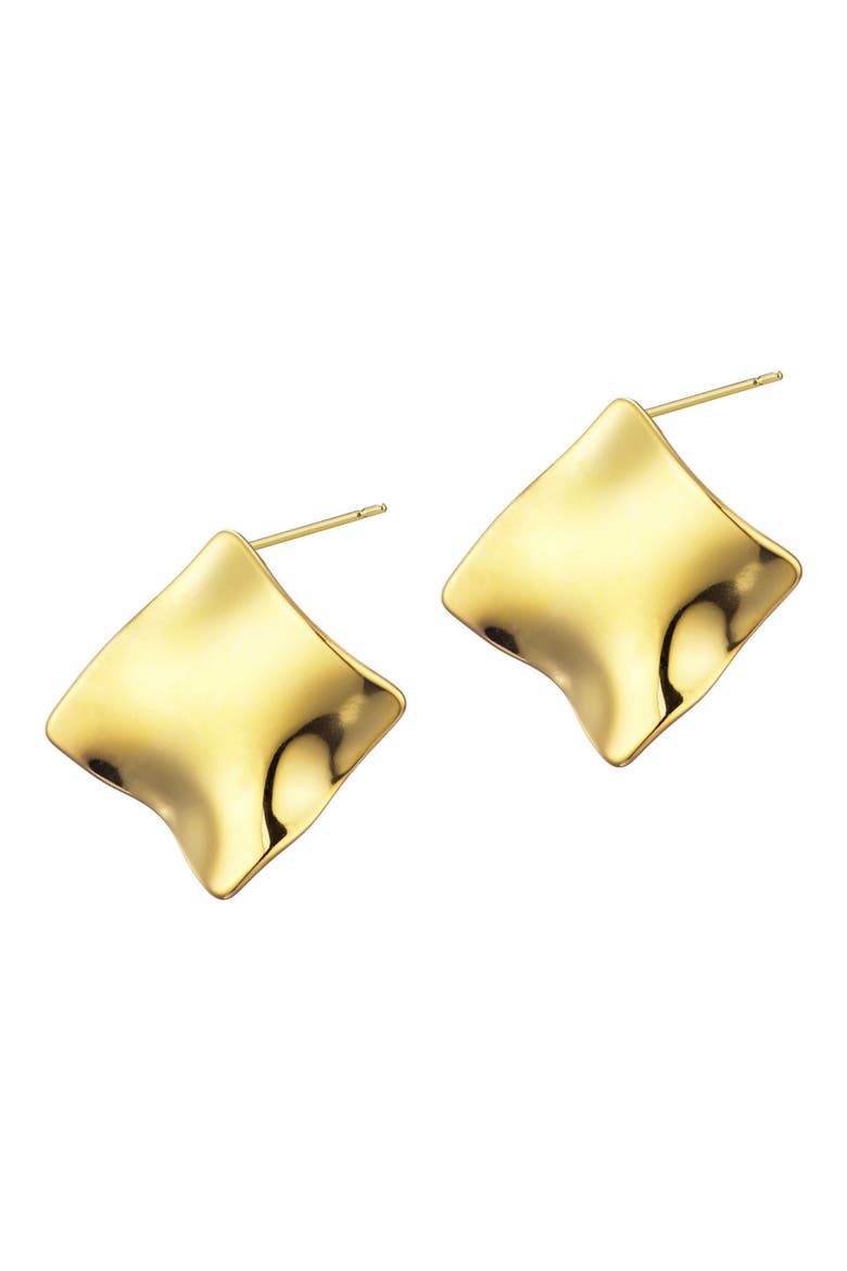 Molten Irregular Earrings, Main, color, GOLD