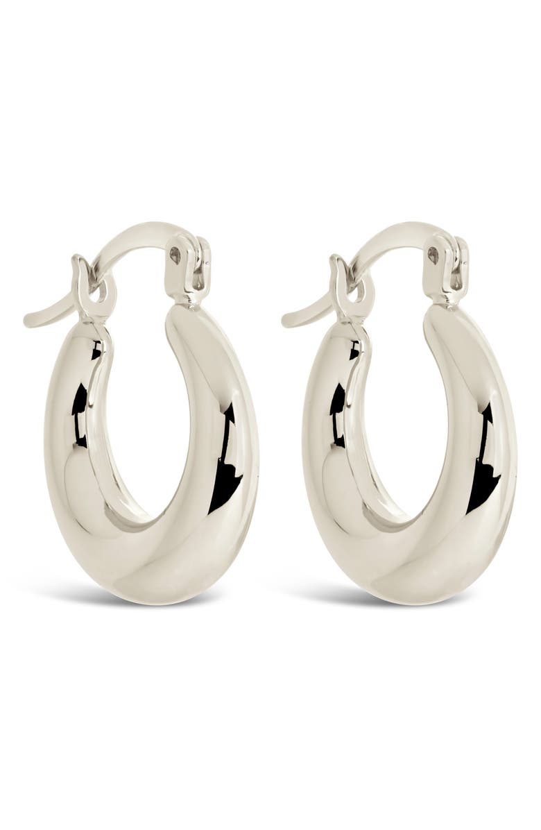 Sterling Forever Graduated Tube Hoop Earrings, Alternate, color, Silver