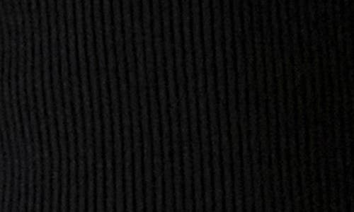 English Factory Scallop Hem Square Neck Rib Sweater In Black
