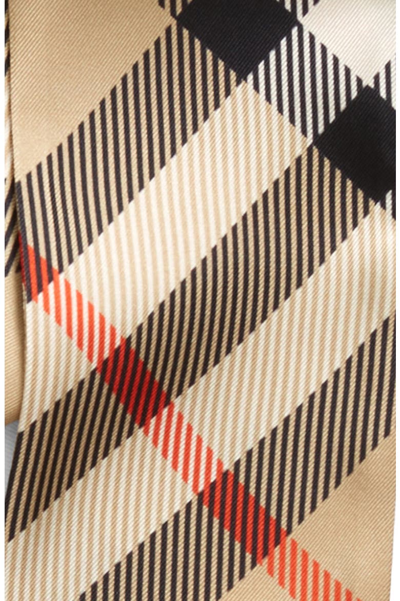 Check Silk Twill Scarf, Alternate, color, SAND