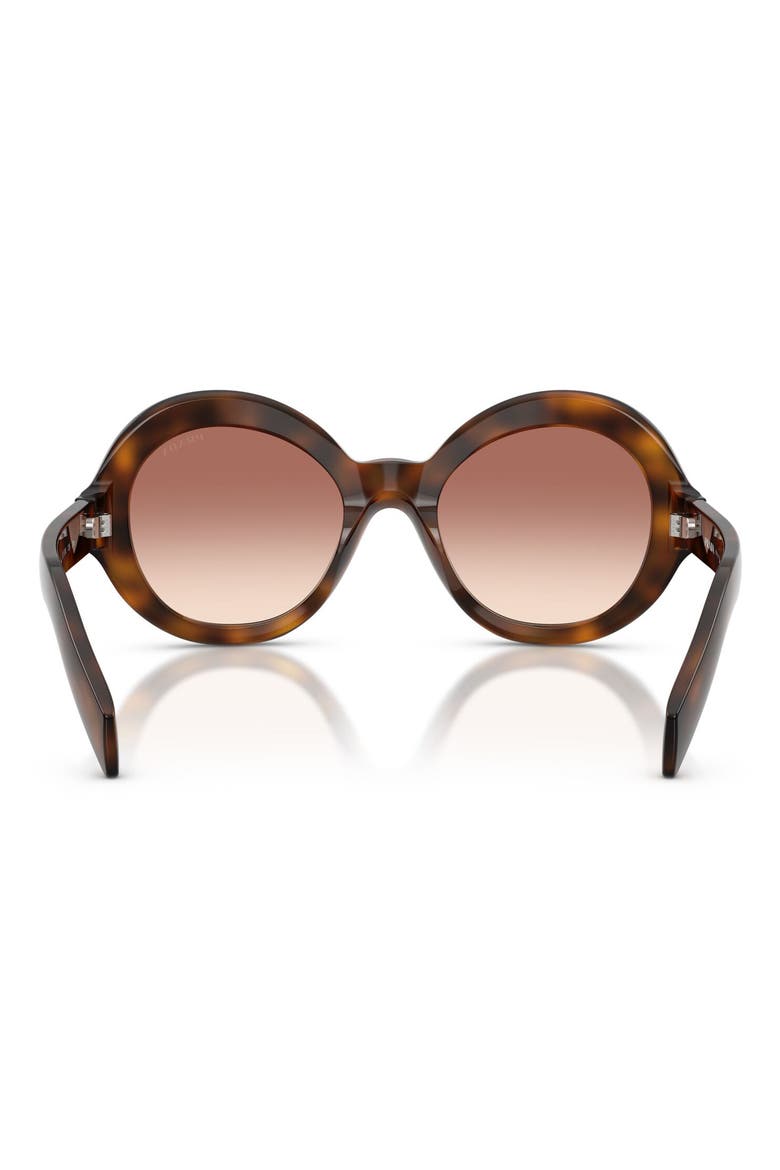 53mm Gradient Round Sunglasses, Alternate, color, TORTOISE / BROWN BORDEAUX