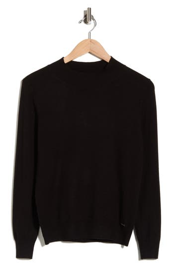 T Tahari Mock Neck Sweater In Black