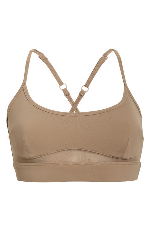 Mpg Sculpt Mesh Inset Sports Bra In Nude