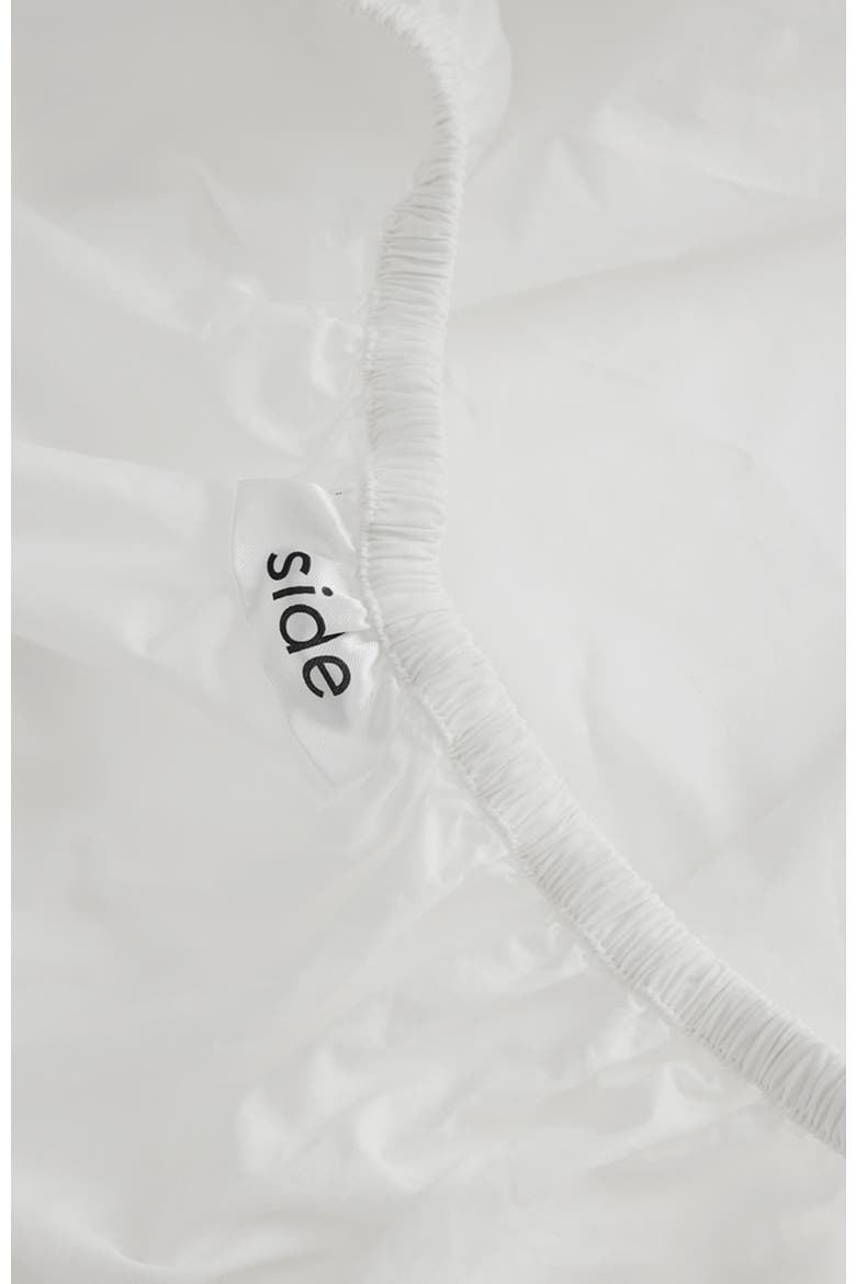 Organic Cool-Air Percale Fitted Sheet, Alternate, color, White