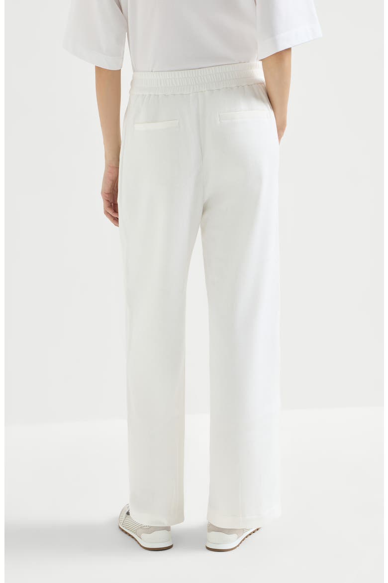 Pique Track trousers, Alternate, color, White