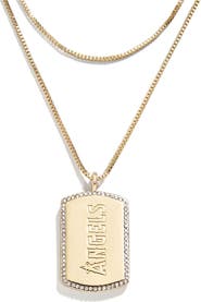 WEAR by Erin Andrews x Baublebar Los Angeles Angels Dog Tag Necklace