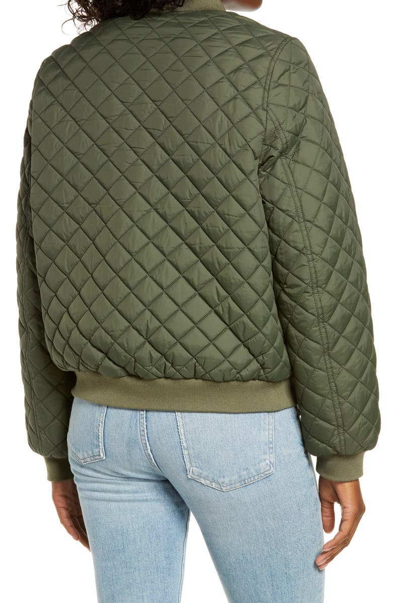 UGG<sup>®</sup> Reversible Quilted & Faux Shearling Bomber Jacket, Alternate, color,