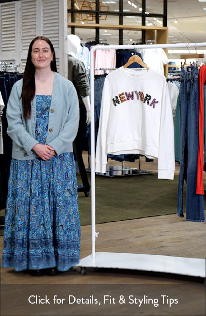 New York Embellished Sweatshirt, sales video thumbnail