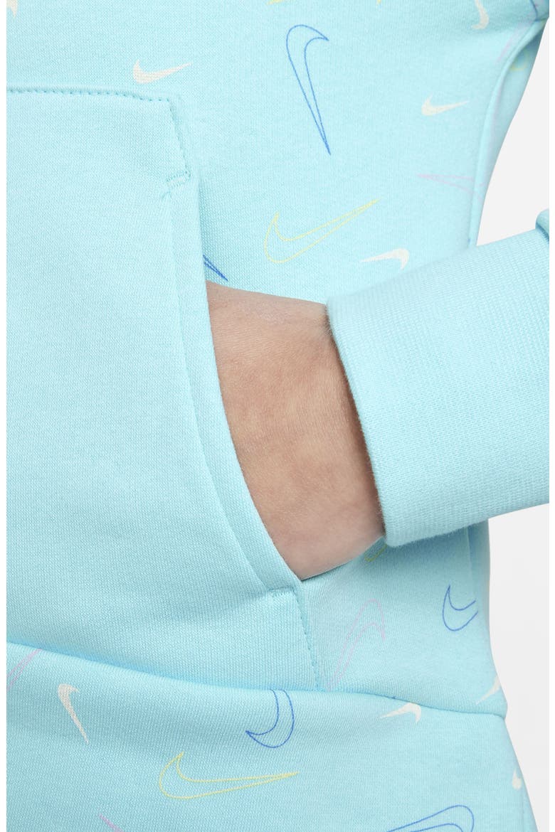 Sportswear Kids' Print Fleece Hoodie, Alternate, color, COPA/ WHITE