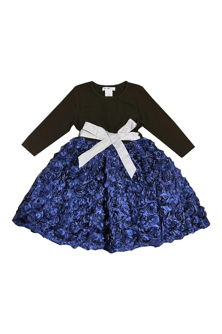 Kids' Rosette Skirt Dress, Main, color, NAVY