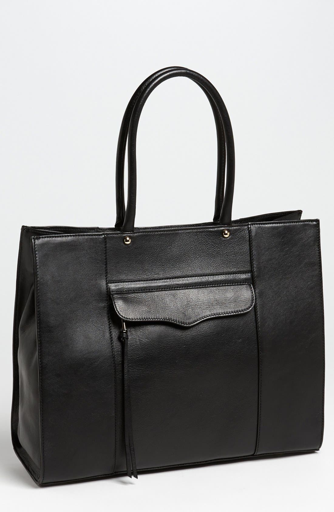 'Large MAB' Tote, Main, color, BLACK/ GOLD