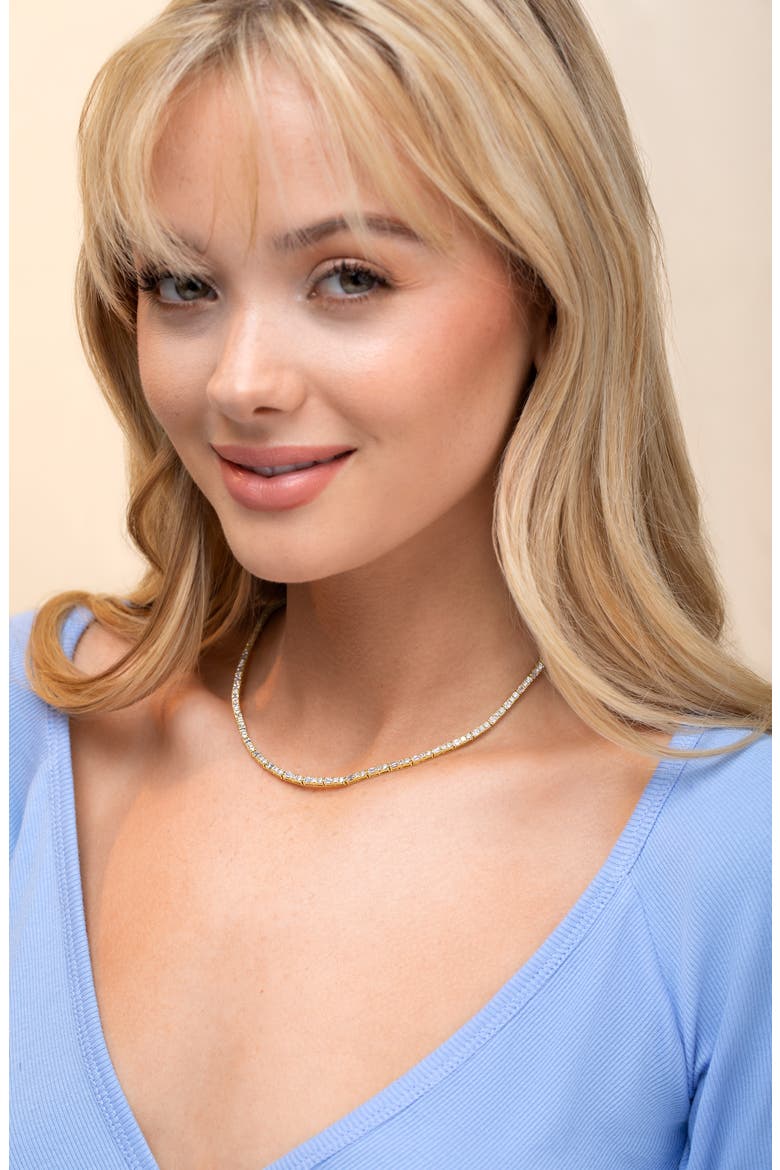 Gatsby Mixed Cut Diamond Tennis Necklace, Alternate, color, 18K YELLOW GOLD