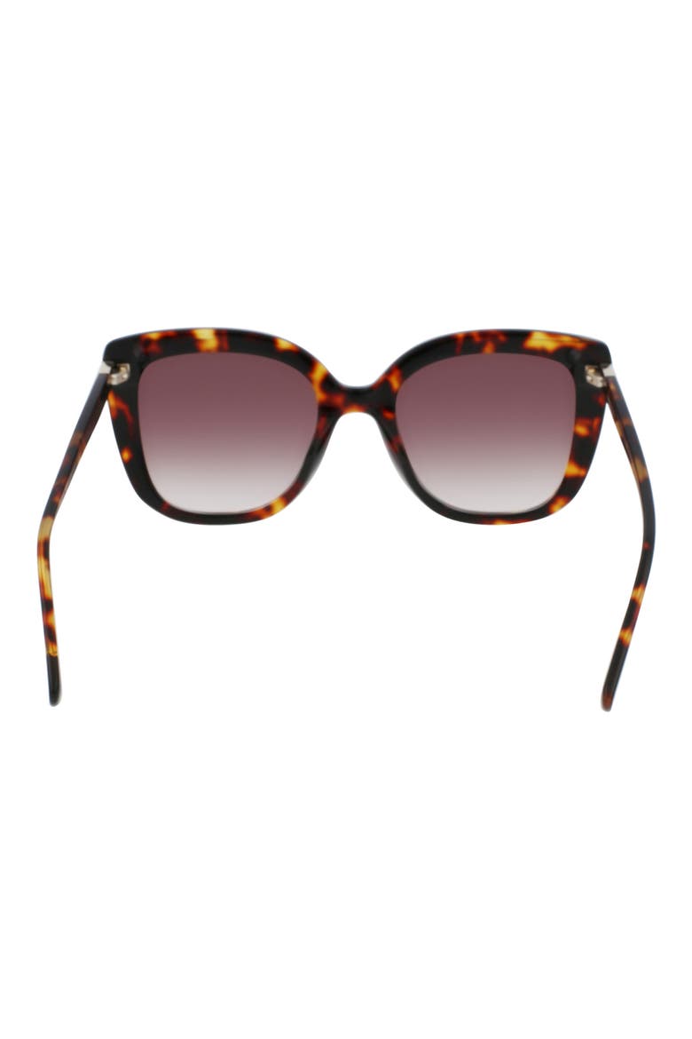 Le Pliage 53mm Gradient Rectangular Sunglasses, Alternate, color, DARK HAVANA
