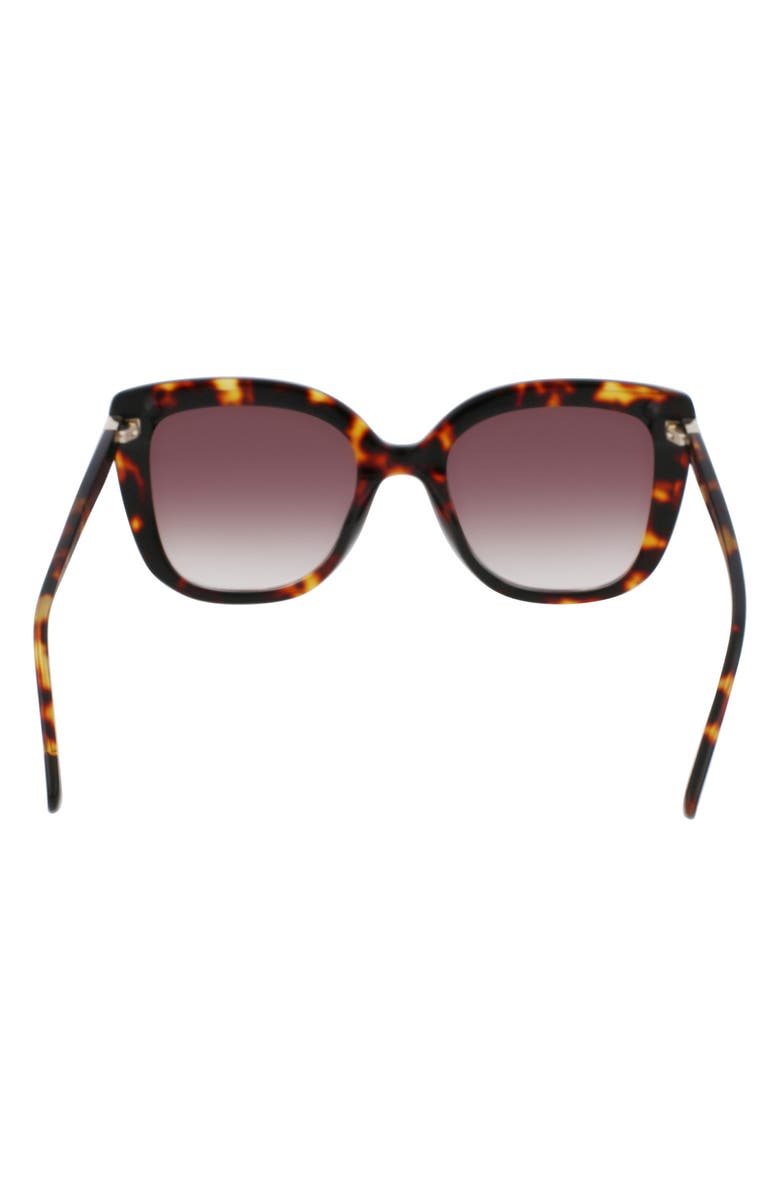 Longchamp Le Pliage 53mm Gradient Rectangular Sunglasses, Alternate, color, Dark Havana/ Brown