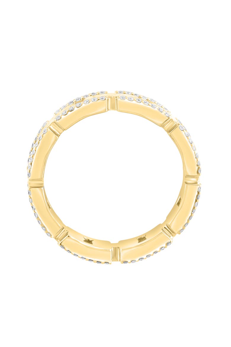 Sterling Silver Diamond Band Ring, Alternate, color, GOLD